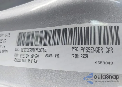 2015 Chrysler 200 Limited from USA, damaged, VIN 1C3CCCAB1FN656181